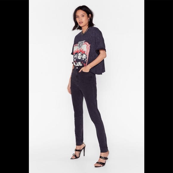 NASTY GAL Black Skinny Ankle Jeans 30 - Picture 2 of 6